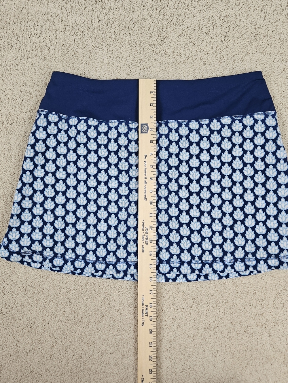 Sigrid Olsen Skort Tennis Golf Womens XL Blue White Pockets Stretch Coastal - Picture 2 of 11